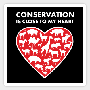 Ungulate Conservation Heart Magnet